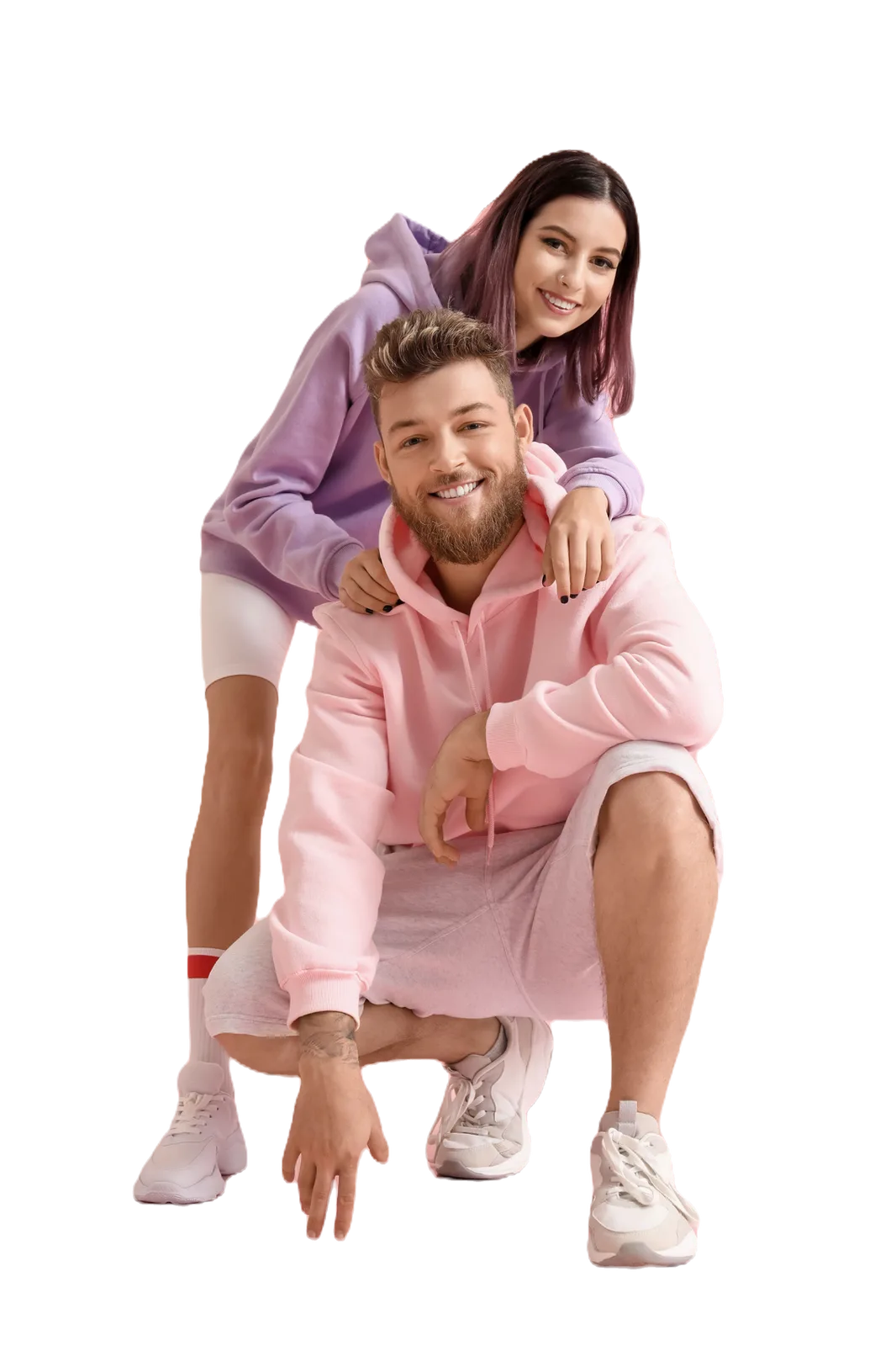 זוג מחייך