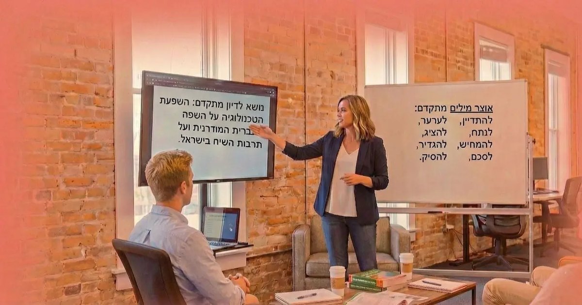 לימוד עברית - שיעור פרטי עם מו
רה ותלמיד